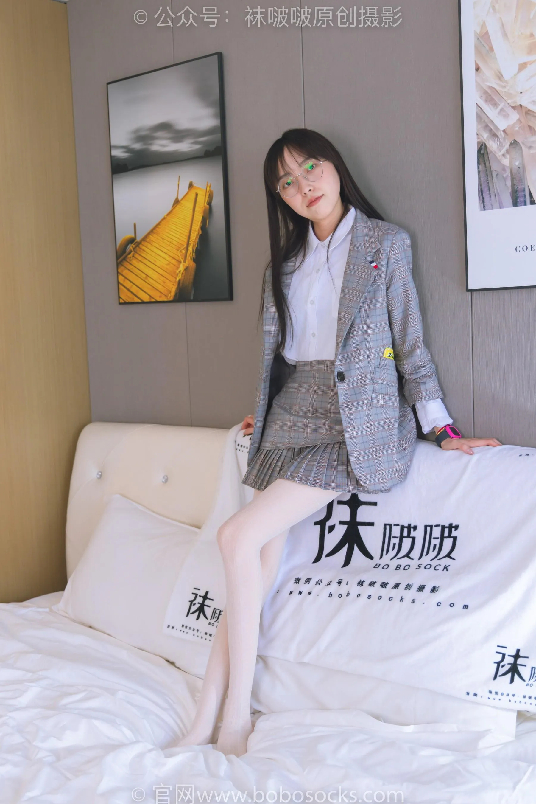 [BoBoSocks袜啵啵]NO.202 稚予-皮鞋、白色蕾丝丝袜、ol风[23] [53P]插图4